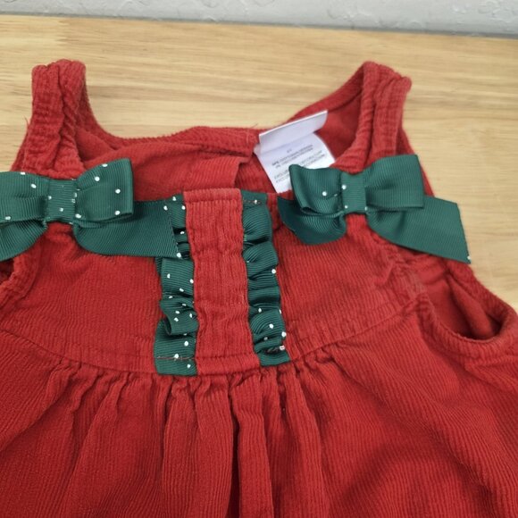 Nanette Kids Christmas Red Corduroy Snowman Dress Toddler *Size 2T* - Picture 4 of 10